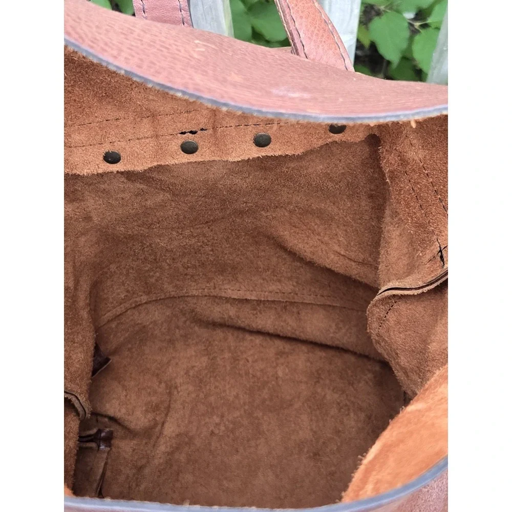 Portland Leather Goods Retired Roll Top Leather Backpack Nutmeg